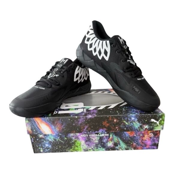 Puma Other - Puma x LaMelo Ball MB.01 Lo Size 12 Black Basketball Sneakers Shoes NIB